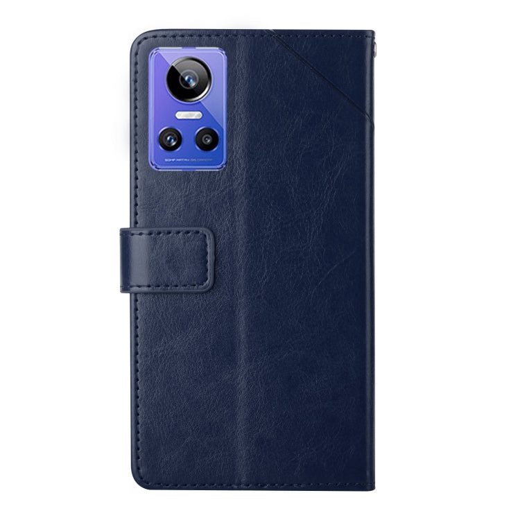 For Realme GT Neo 3 HT01 Y-shaped Pattern Flip Leather Phone Case
