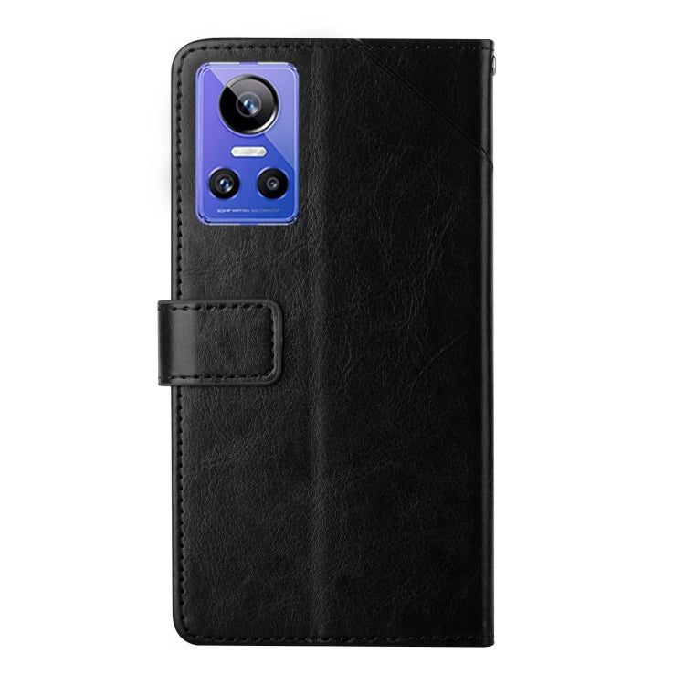 For Realme GT Neo 3 HT01 Y-shaped Pattern Flip Leather Phone Case