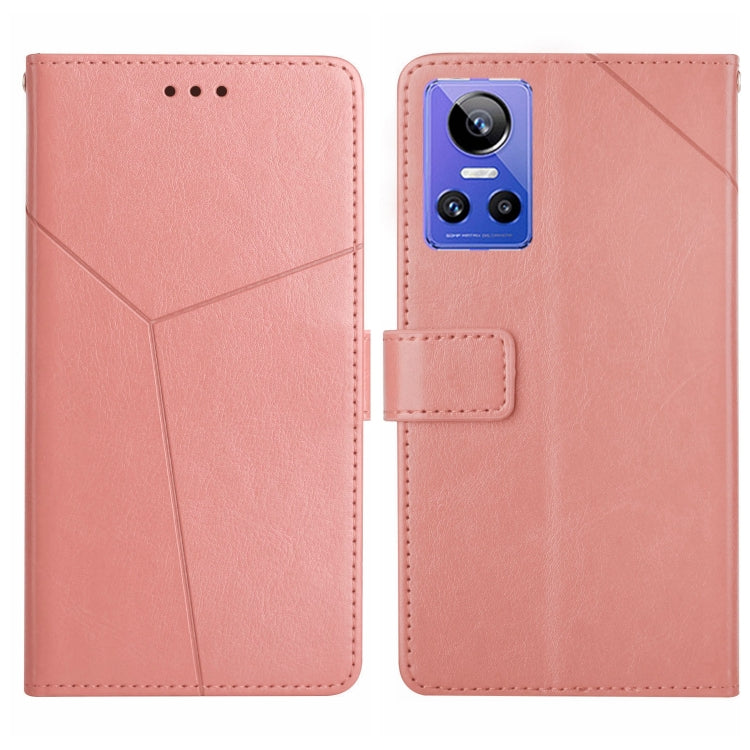 For Realme GT Neo 3 HT01 Y-shaped Pattern Flip Leather Phone Case