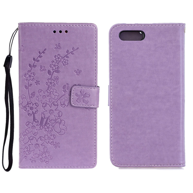 For OPPO A5 Plum Blossom Pattern Left and Right Flip Leather Case with Bracket & Card Slot & Wallet & Lanyard