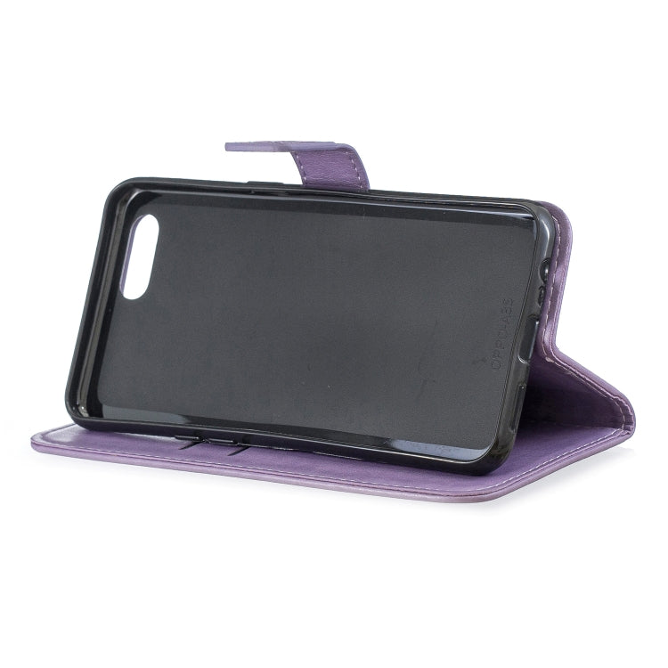 For OPPO A5 Plum Blossom Pattern Left and Right Flip Leather Case with Bracket & Card Slot & Wallet & Lanyard