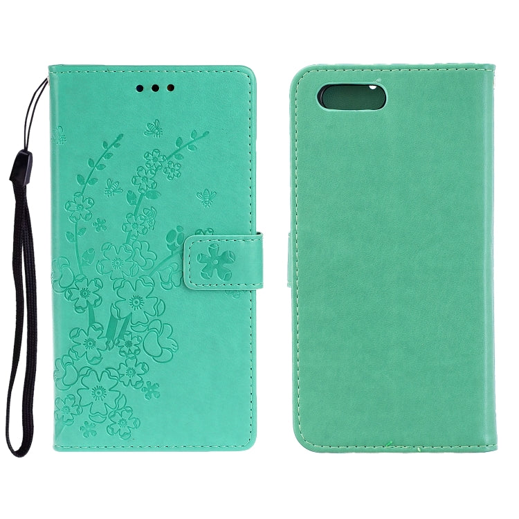 For OPPO A5 Plum Blossom Pattern Left and Right Flip Leather Case with Bracket & Card Slot & Wallet & Lanyard