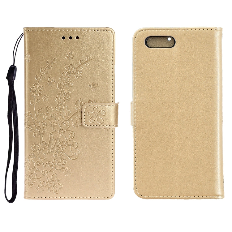 For OPPO A5 Plum Blossom Pattern Left and Right Flip Leather Case with Bracket & Card Slot & Wallet & Lanyard