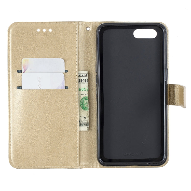 For OPPO A5 Plum Blossom Pattern Left and Right Flip Leather Case with Bracket & Card Slot & Wallet & Lanyard