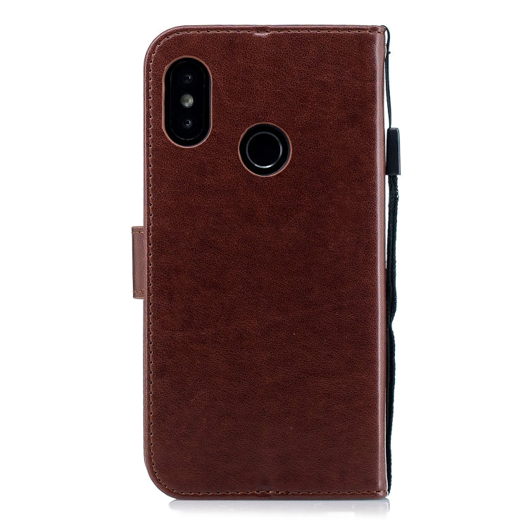 For Redmi 6 Pro Plum Blossom Pattern Left and Right Flip Leather Case with Bracket & Card Slot & Wallet & Lanyard