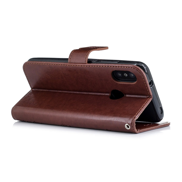 For Redmi 6 Pro Plum Blossom Pattern Left and Right Flip Leather Case with Bracket & Card Slot & Wallet & Lanyard