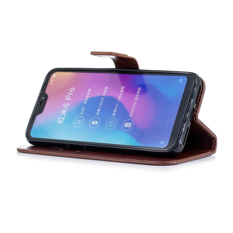 For Redmi 6 Pro Plum Blossom Pattern Left and Right Flip Leather Case with Bracket & Card Slot & Wallet & Lanyard