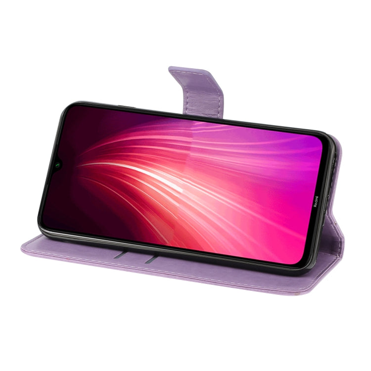 For Redmi Note 8 Plum Blossom Pattern Left and Right Flip Leather Case with Bracket & Card Slot & Wallet & Lanyard