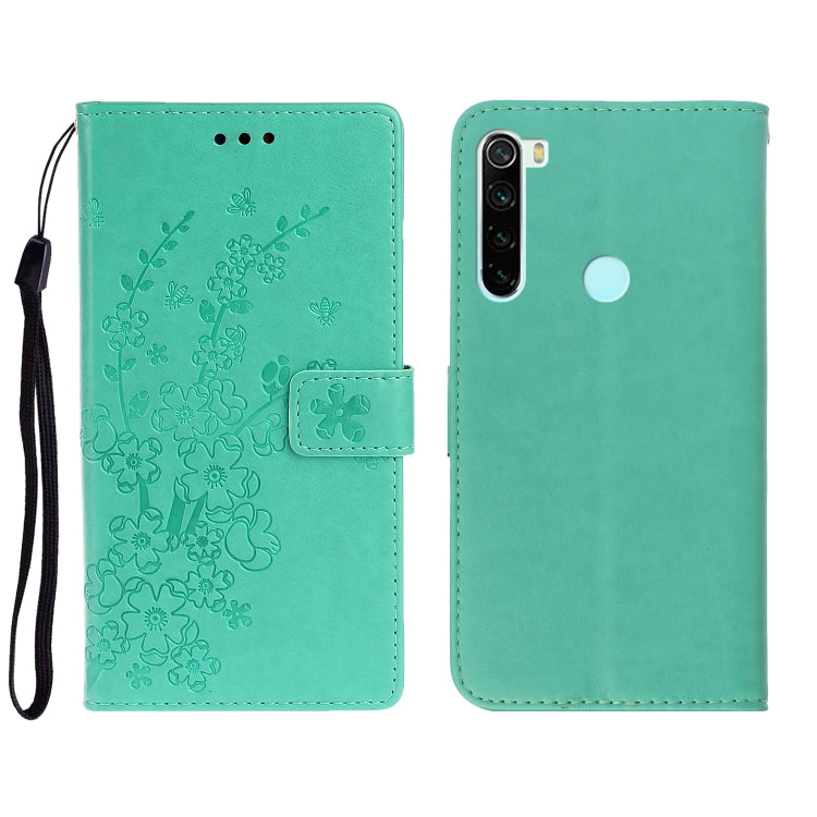 For Redmi Note 8 Plum Blossom Pattern Left and Right Flip Leather Case with Bracket & Card Slot & Wallet & Lanyard