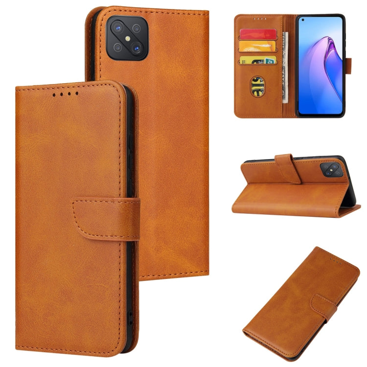 For OPPO A92s Calf Texture Buckle Flip Leather Phone Case