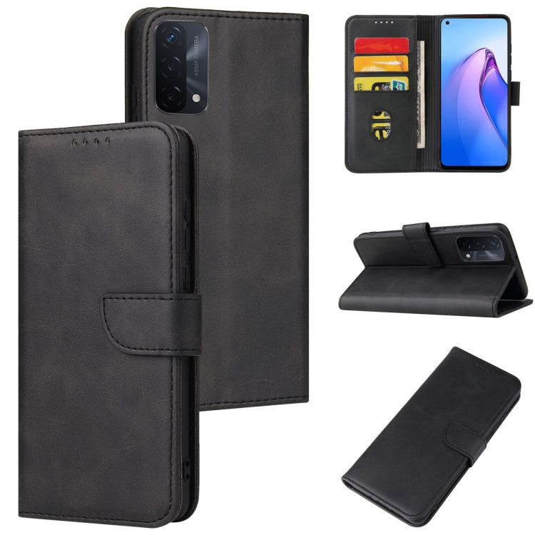For OPPO A93 5G Calf Texture Buckle Flip Leather Phone Case