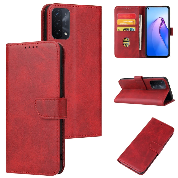 For OPPO A93 5G Calf Texture Buckle Flip Leather Phone Case