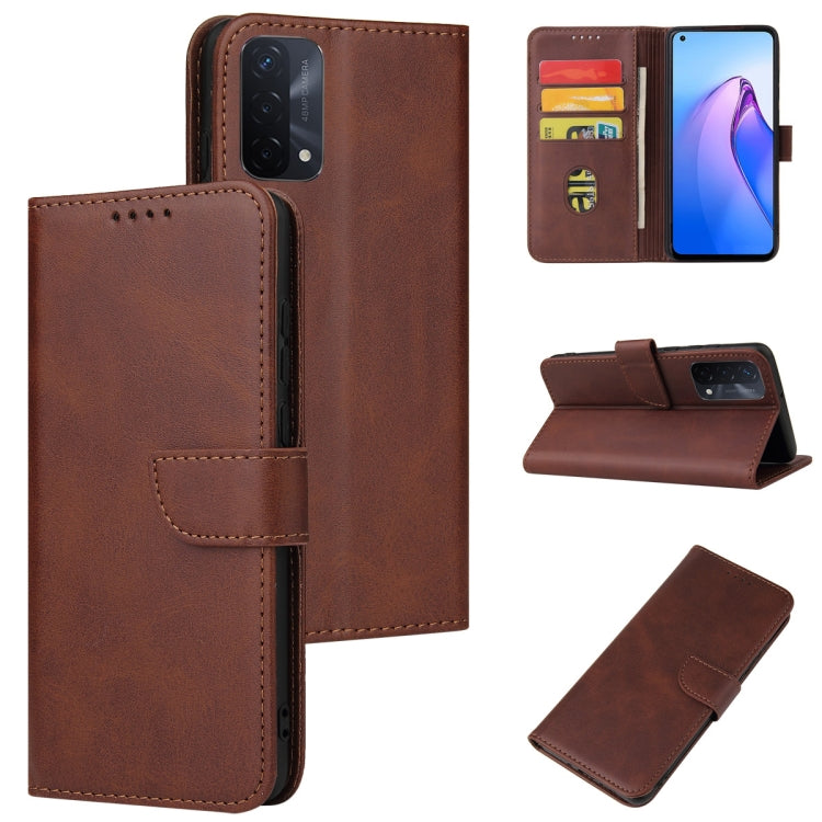 For OPPO A93 5G Calf Texture Buckle Flip Leather Phone Case