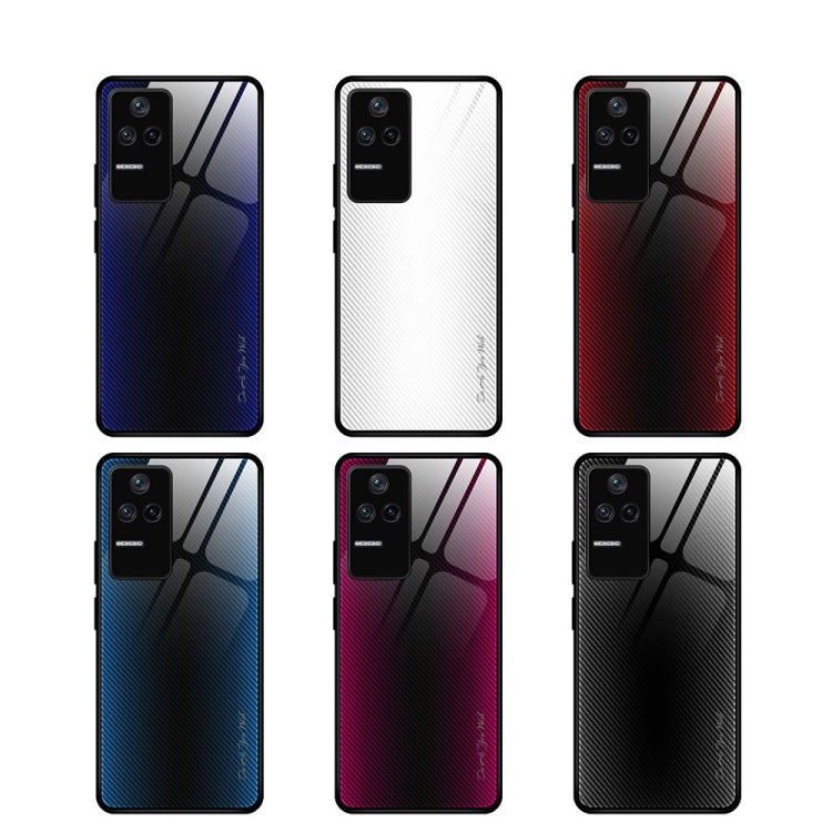 For Xiaomi Redmi K40S Texture Gradient Glass Protective Case