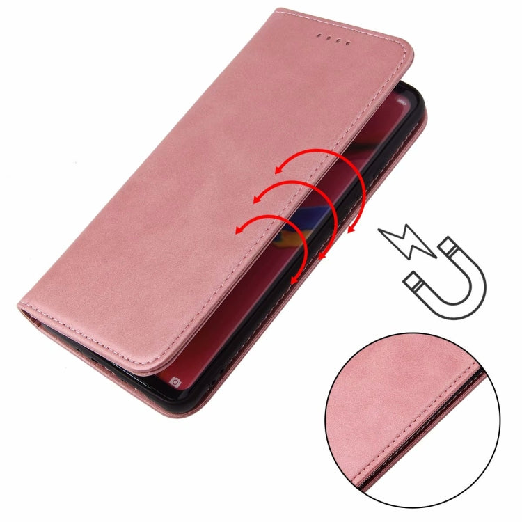 For OPPO A15 Calf Texture Magnetic Flip Leather Phone Case