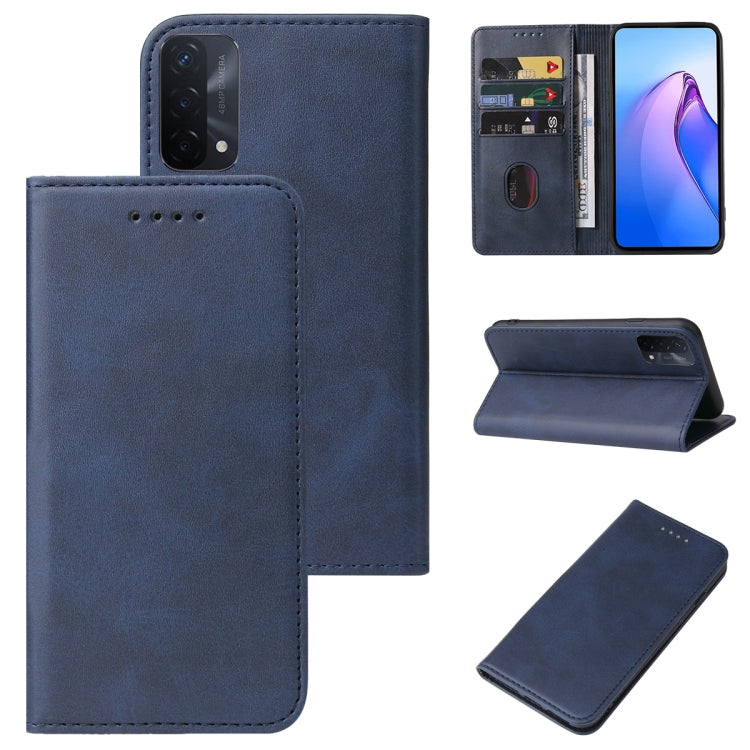 For OPPO A93 5G Calf Texture Magnetic Flip Leather Phone Case