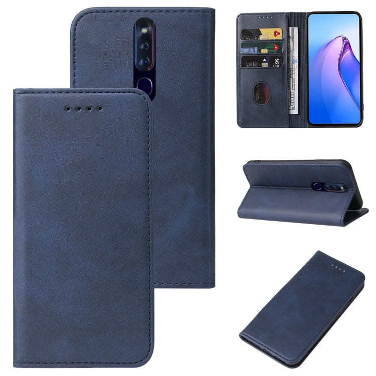 For OPPO F11 Pro Calf Texture Magnetic Flip Leather Phone Case