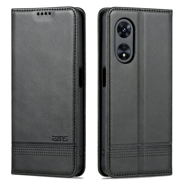 For OPPO A97 5G AZNS Magnetic Calf Texture Leather Phone Case