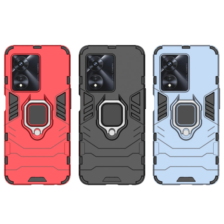 For OPPO A97 5G PC + TPU Shockproof Protective Phone Case with Magnetic Ring Holder