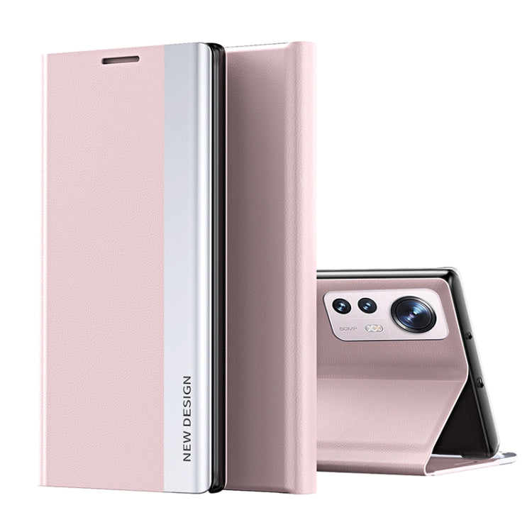 For Xiaomi 12 Lite Side Electroplated Magnetic Leather Phone Case with Holder