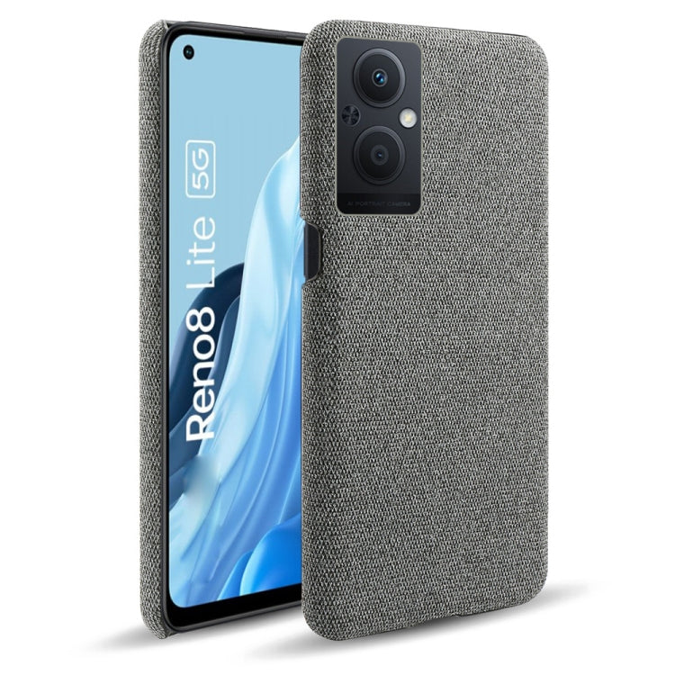 For OPPO Reno8 Lite Cloth Coated Hard Plastic Phone Case