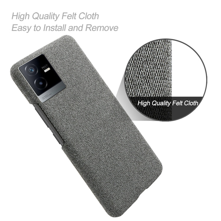 For vivo T2x Cloth Coated Hard Plastic Phone Case