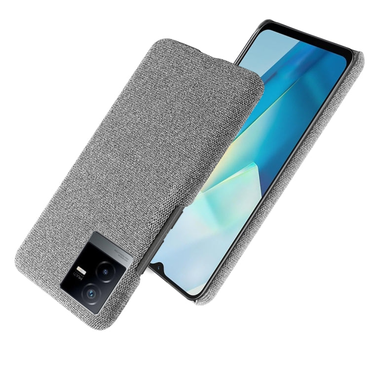 For vivo T2x Cloth Coated Hard Plastic Phone Case