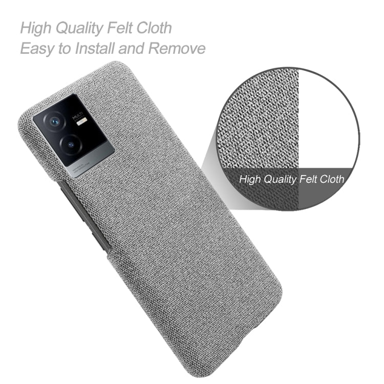 For vivo T2x Cloth Coated Hard Plastic Phone Case