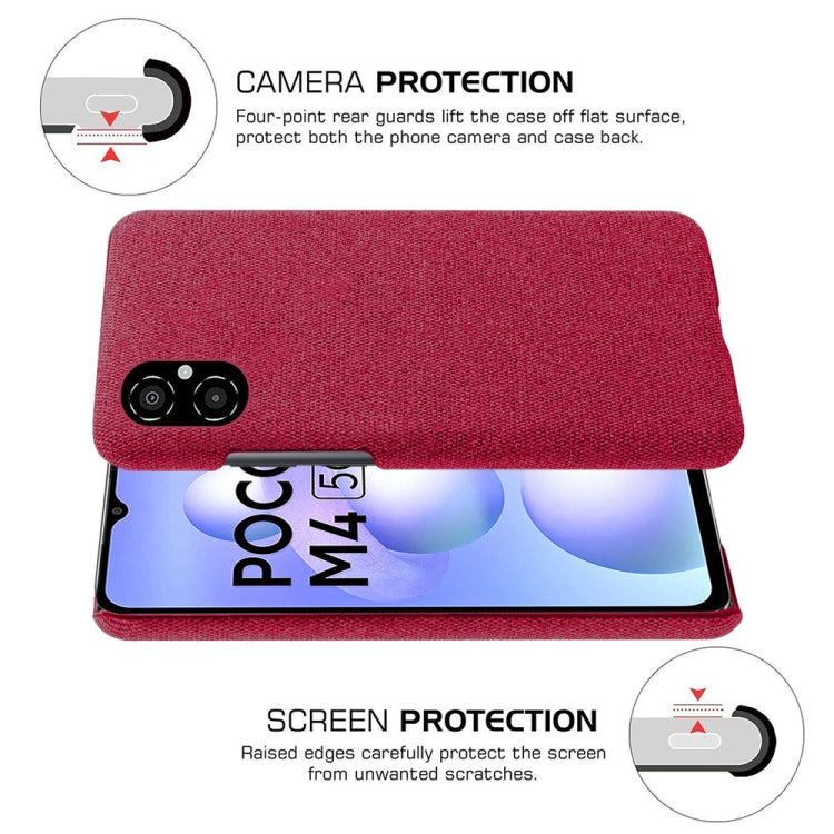 For Xiaomi Poco M4 5G Cloth Coated Hard Plastic Phone Case