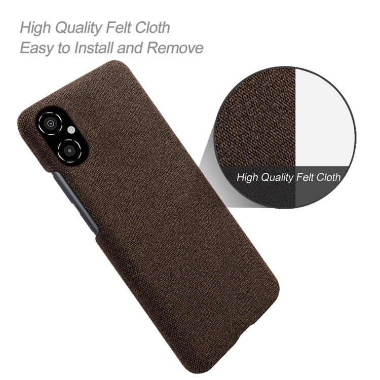 For Xiaomi Poco M4 5G Cloth Coated Hard Plastic Phone Case