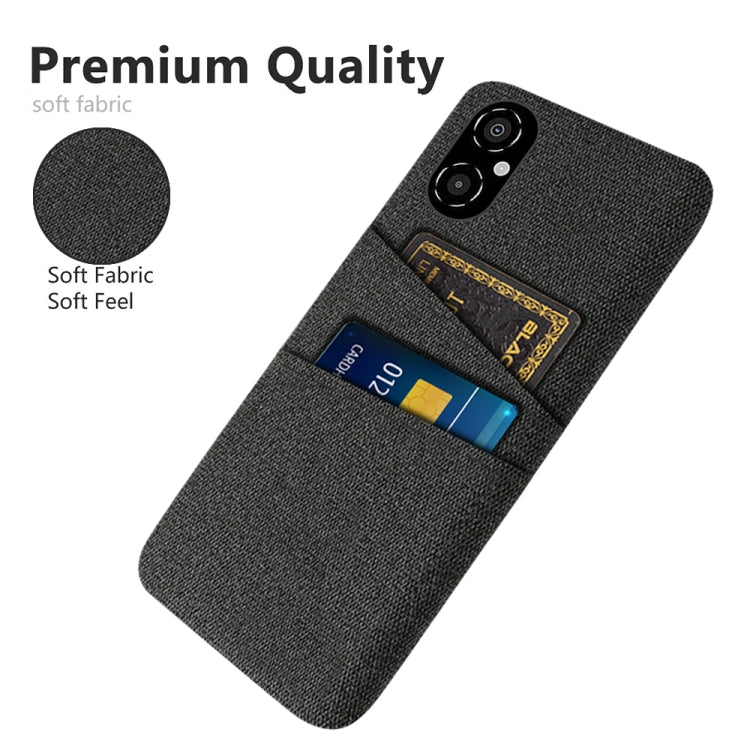 For Xiaomi Poco M4 5G Cloth Coated Hard Plastic Card Slots Phone Case