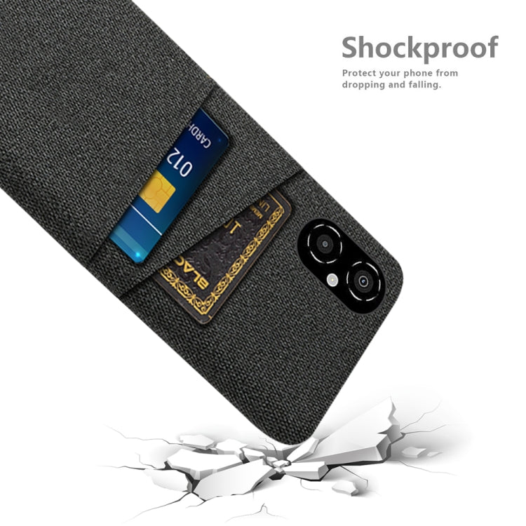 For Xiaomi Poco M4 5G Cloth Coated Hard Plastic Card Slots Phone Case