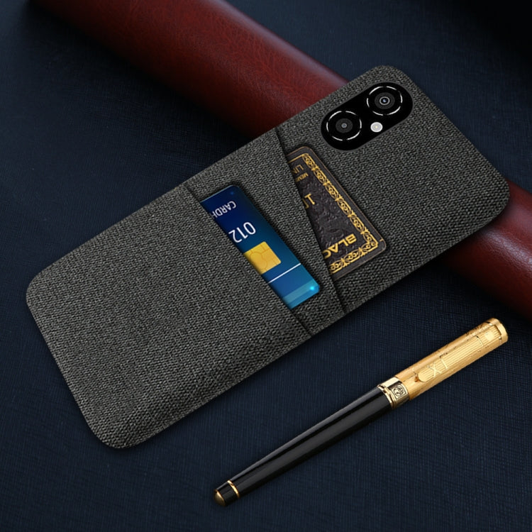 For Xiaomi Poco M4 5G Cloth Coated Hard Plastic Card Slots Phone Case