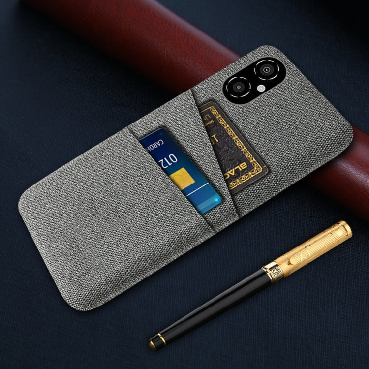 For Xiaomi Poco M4 5G Cloth Coated Hard Plastic Card Slots Phone Case