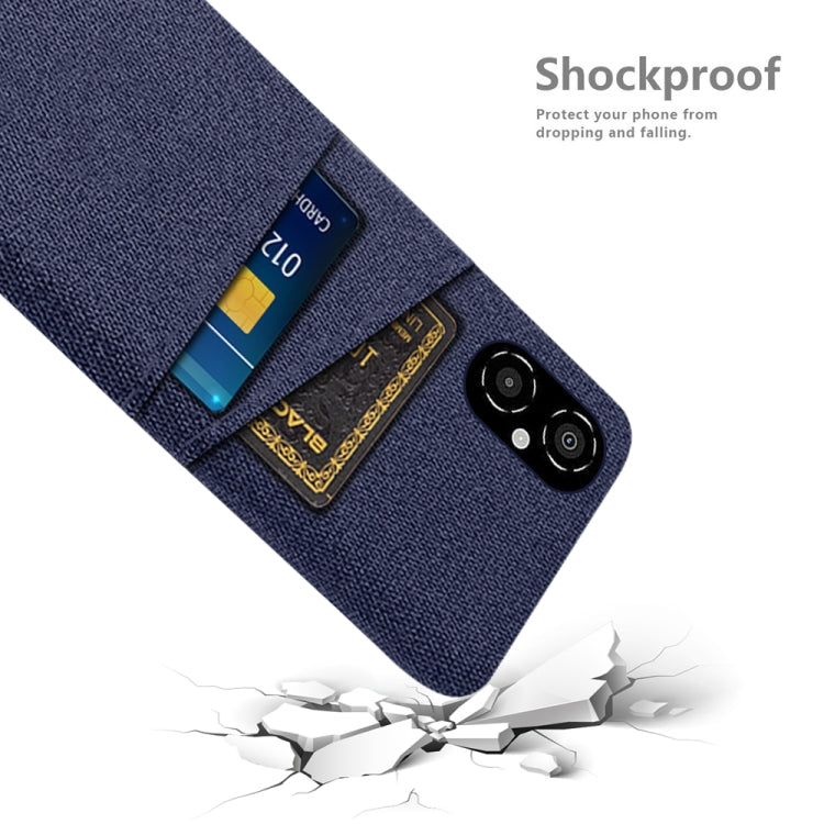 For Xiaomi Poco M4 5G Cloth Coated Hard Plastic Card Slots Phone Case