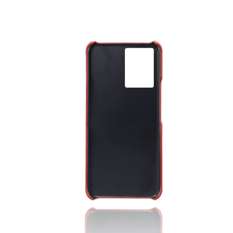 For vivo T2x Calf Texture Card Slots PC+PU Leather Phone Case