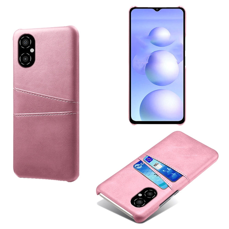 For Xiaomi Poco M4 5G Calf Texture Card Slots PC+PU Leather Phone Case