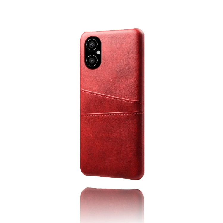 For Xiaomi Poco M4 5G Calf Texture Card Slots PC+PU Leather Phone Case