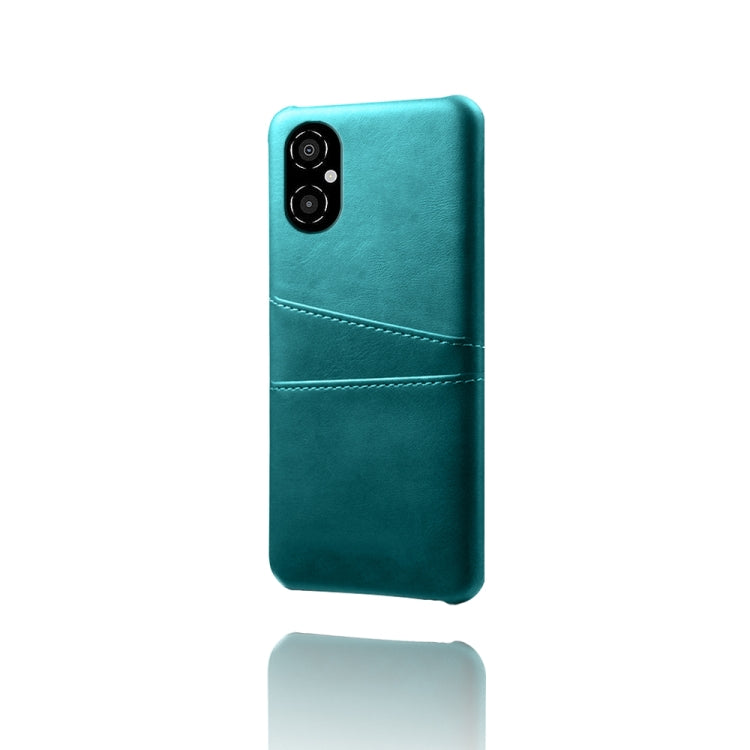 For Xiaomi Poco M4 5G Calf Texture Card Slots PC+PU Leather Phone Case