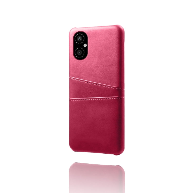 For Xiaomi Poco M4 5G Calf Texture Card Slots PC+PU Leather Phone Case