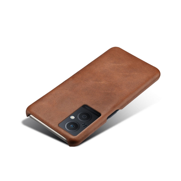 For OPPO Reno8 Lite Calf Texture PC + PU Phone Case