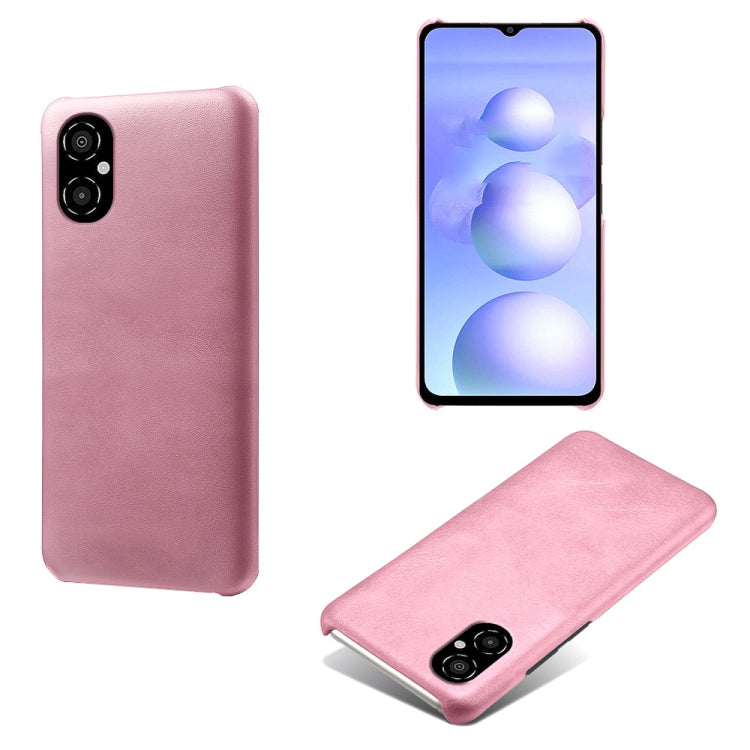 For Xiaomi Poco M4 5G Calf Texture PC + PU Phone Case