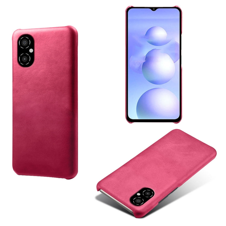For Xiaomi Poco M4 5G Calf Texture PC + PU Phone Case