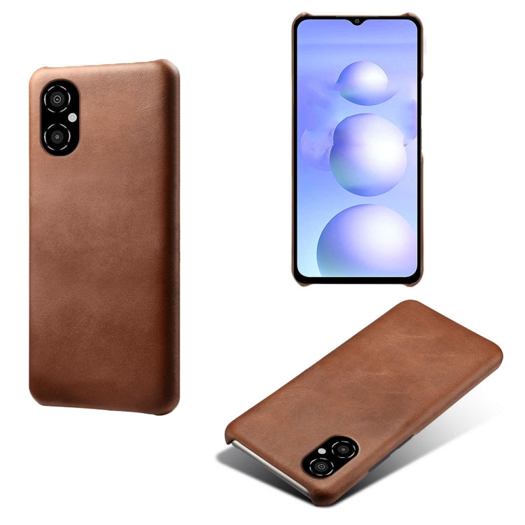 For Xiaomi Poco M4 5G Calf Texture PC + PU Phone Case