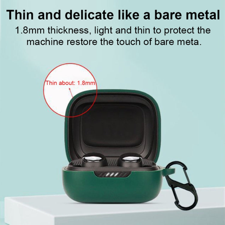 Silicone Bluetooth Earphone Case with Carabiner For JBL Live Pro 2