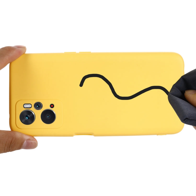 For OPPO K10 4G Pure Color Liquid Silicone Shockproof Full Coverage Phone Case