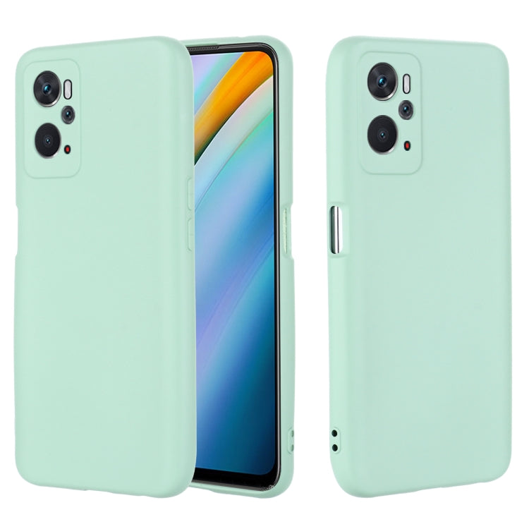 For OPPO K10 4G Pure Color Liquid Silicone Shockproof Full Coverage Phone Case