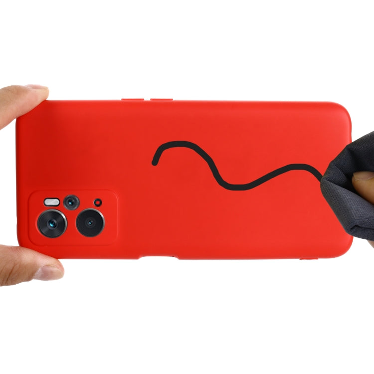 For OPPO K10 4G Pure Color Liquid Silicone Shockproof Full Coverage Phone Case