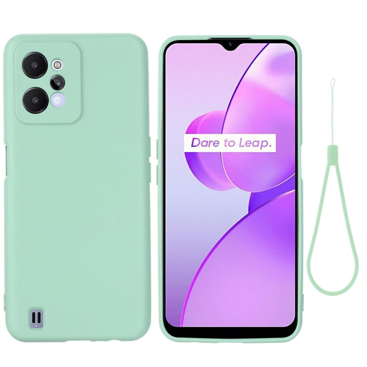 For Realme C31 4G Pure Color Liquid Silicone Shockproof Full Coverage Phone Case