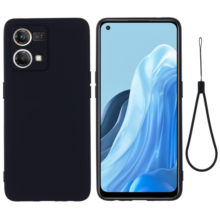 For OPPO Reno 7 4G Global/F21 Pro 4G Pure Color Liquid Silicone Shockproof Full Coverage Phone Case